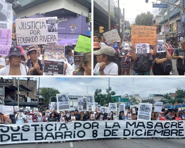 San Justo: Miles se movilizaron exigiendo justicia por los cinco asesinados en la masacre de González Catán 