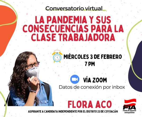 Participa del conversatorio "Pandemia y sus consecuencias para la clase trabajadora"