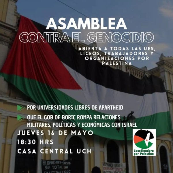 Asamblea abierta contra el genocidio en Casa Central