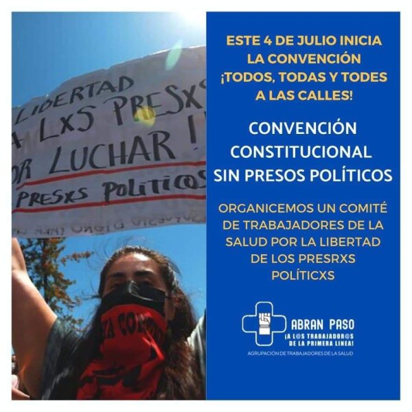 Trabajadores/as de la agrupación Abran Paso adhieren al llamado de movilización de familiares de presos políticos