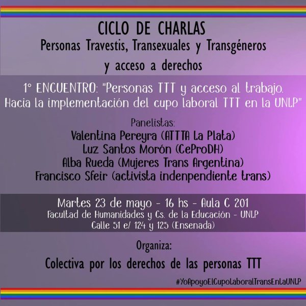 UNLP: impulsan la implementación del Cupo Laboral Trans 