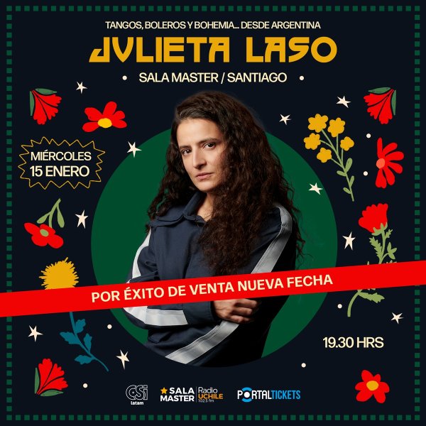 La cantante argentina Julieta Laso anuncia nueva fecha en Sala Master