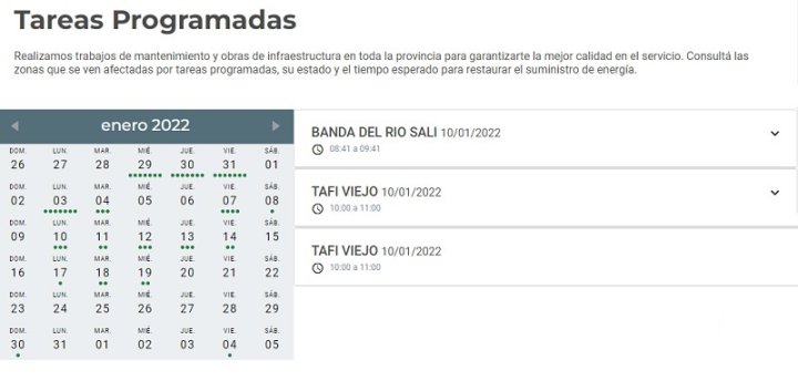 Ahora EDET anuncia cortes por "obras de infraestructura" para "mejorar la calidad del servicio".