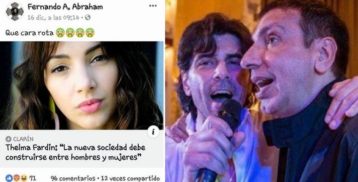 El posteo de Facebook (luego borrado) | Abraham junto a Darthes en la parroquia de Avellaneda