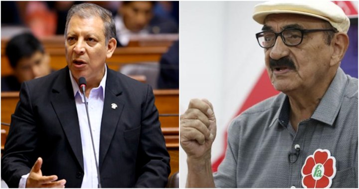 Marco Arana dirigente del Frente Amplio de Perú y Enrique Fernández Chacón actual congresista y dirigente de UNIOS UIT -CI Fotos: La Republica