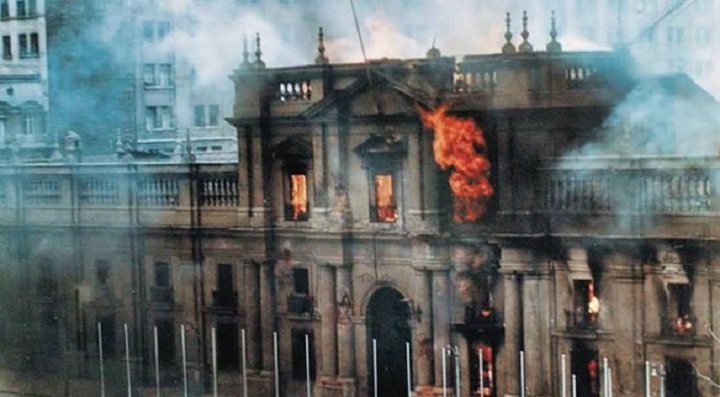 Bombardeo a la Casa de la Moneda, Chile.