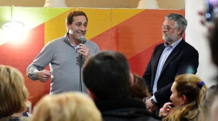 Julio Garro y Marcelo Villegas en un acto de Juntos por el Cambio