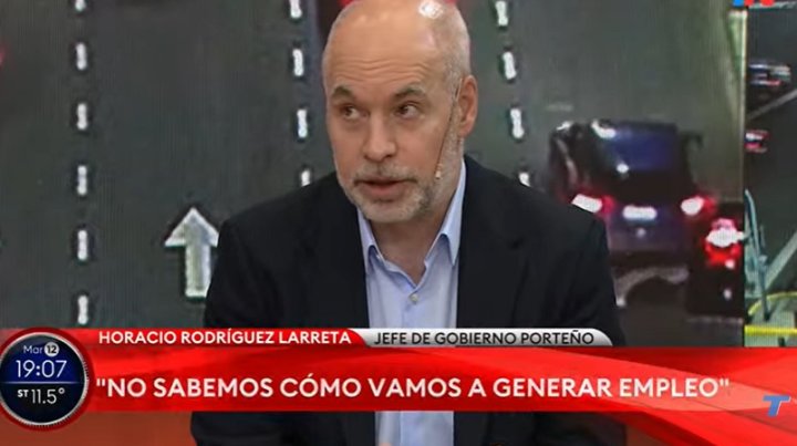 Foto: Horacio Rodríguez Larreta | Captura del vivo de TN