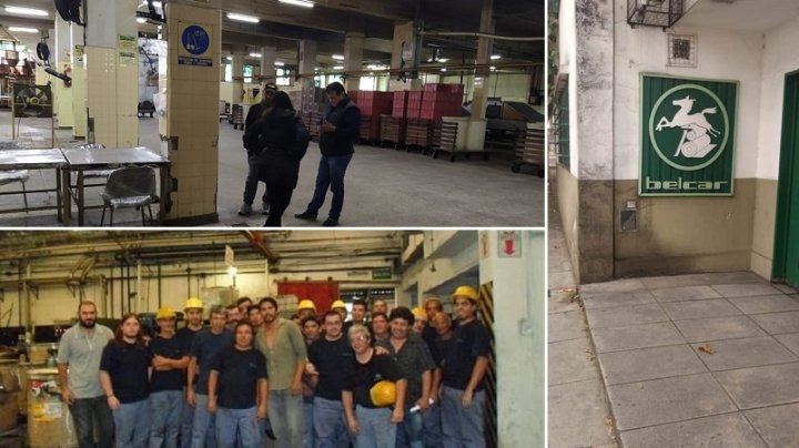 Los trabajadores que ocuparon la fábrica ante la huida de la patronal