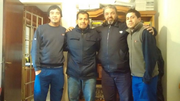 Foto: De izquierda a derecha- Rubén Matu, Roberto Amador, Javier “Mancha” Aparicio y Damián “Bebe” González