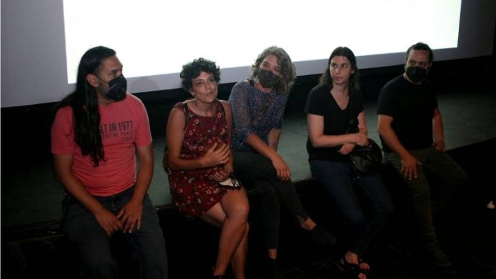 Marcos Cabero, Nataliza Rizzo, Lucía Berra, Violeta Bruk y Javier Gabino, del colectivo Contraimagen. 