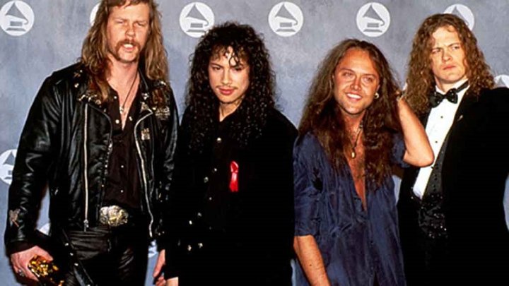 Metallica en los Grammy 1992. Allí fueron premiados como “Mejor interpretación del metal” y “Mejor canción de rock”.