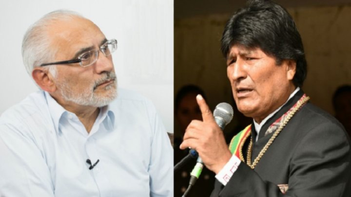 Foto: Carlos Mesa y Evo Morales (redes)