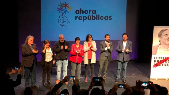 Foto: Presentación en Madrid de la candidatura a las europeas de Ahora Repúblicas.