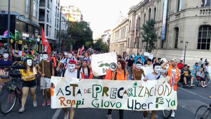 Bicicletazo contra la precarización laboral en las apps en marzo pasado