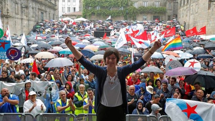 Ana Pontón, líder do BNG, na manifestación polo Día dá Patria Galega o pasado 25 de xullo. Foto: BNG