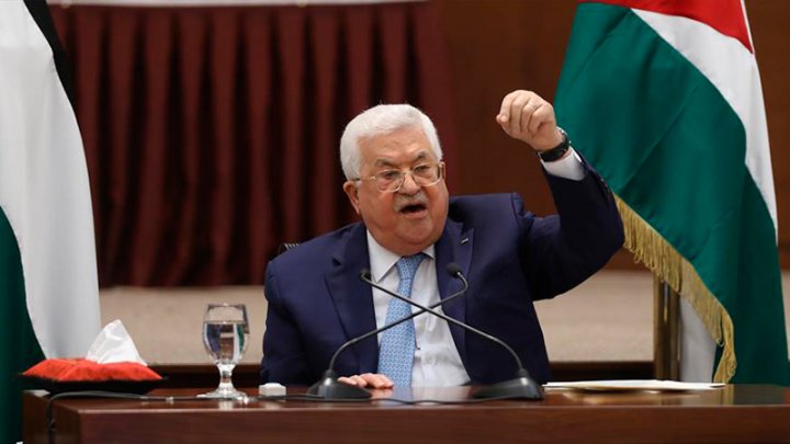 Foto I El presidente palestino, Mahmoud Abbas,19 May 2020. EFE/EPA/ALAA BADARNEH / POOL