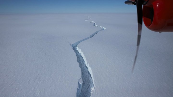 La grieta North Rift el 16 de febrero de 2021 | Foto: British Antarctic Survey