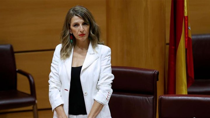 Yolanda Díaz en el Senado. EFE