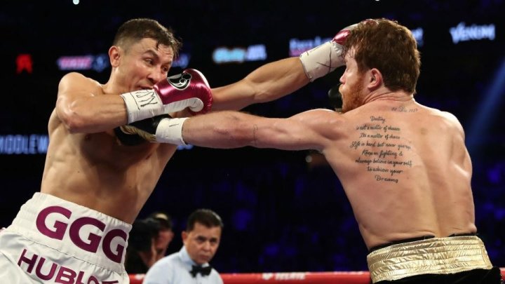 El kazajo Golovkin se lució ante Canelo en 2018, pese a la opinión de los jueces. Foto: AFP.