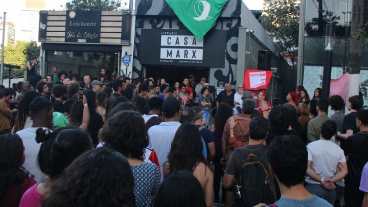 El frente de la Casa Marx durante su inauguración este sábado.