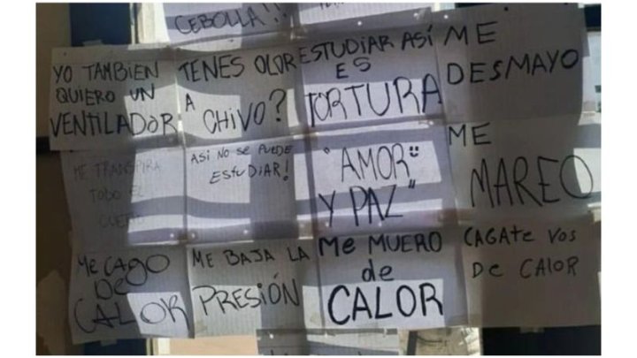 Carteles en La Legión ante la ola de calor