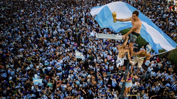 Los festejos del 18 de diciembre de 2022. Foto: Tomás Cuesta para agencia de noticias AFP.