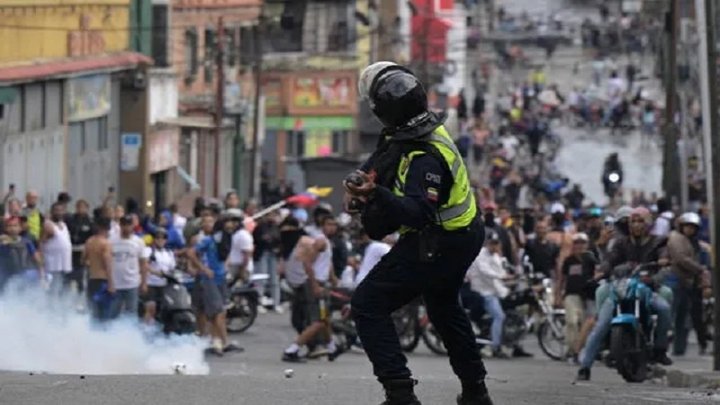 Fotografía en el barrio de Catia, Caracas, el 29 de julio de 2024, un día después de las elecciones presidenciales. FOTO Yuri CORTEZ / AFP