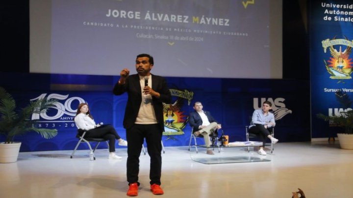 Máynez en Culiacán defendiendo al cacicazgo cuenista.