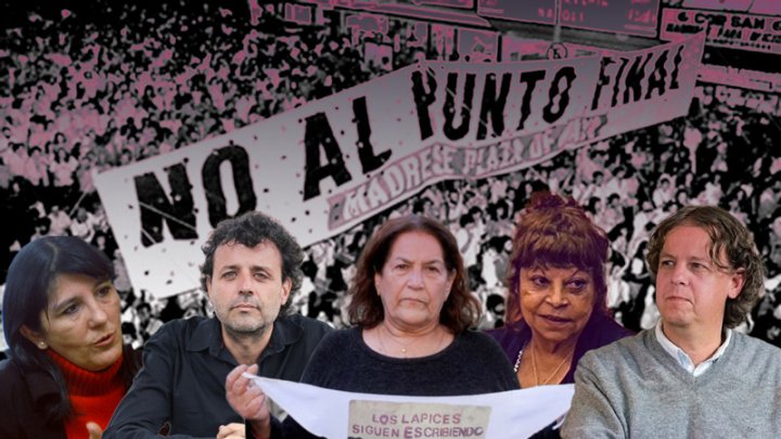 Foto de izquierda a derecha: Patricia Walsh, Mario Santucho, Marta Ungaro, Liliana Mazea y Christian Castillo