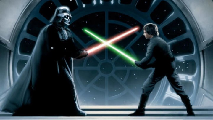 Enfrentamiento entre Darth Vader y Luke Skywalker