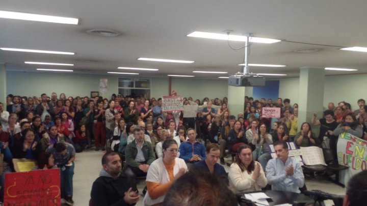 Conferencia de Prensa de las y los trabajadores del hospital barilochense, hoy. 19/03/2024