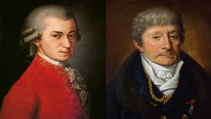 Wolfgang Amadeus Mozart y Antonio Salieri