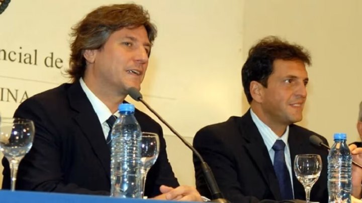 Amado Boudou junto a Sergio Massa