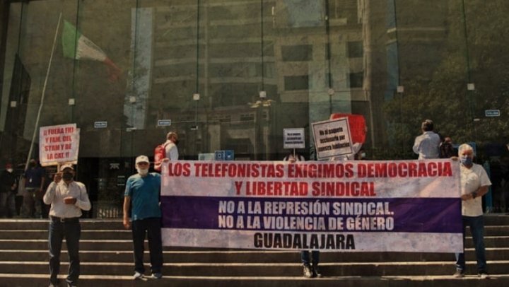 Foto: Telefonistas protestan por democracia sindical en marzo pasado