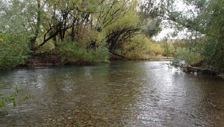 El Río Chubut en la zona donde fue hallado el cuerpo de Maldonado