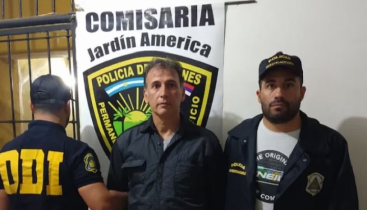 29 de abril de 2019. Britez es detenido en Jardín América | Foto Policía Bonaerense