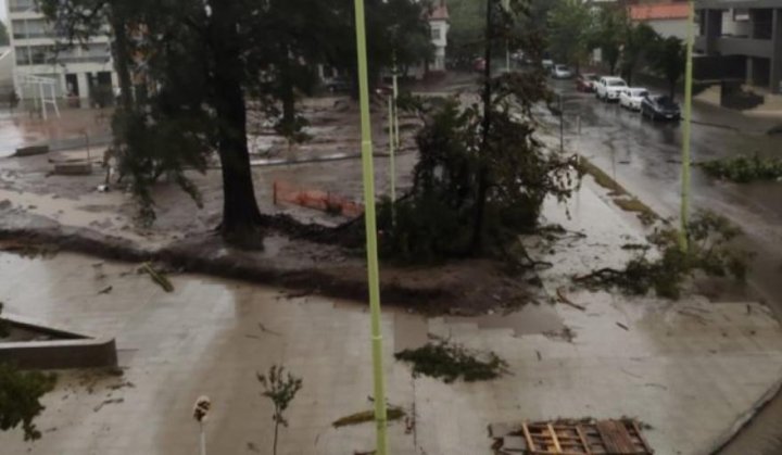 Destrozos en Bahía Blanca tras la tormenta del 17 de diciembre de 2023