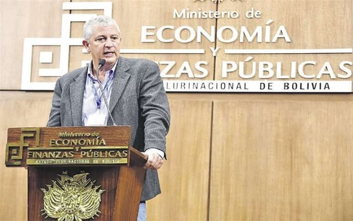 Branko Marinkovic cuando ocupaba el cargo de ministro de Economía en el gobierno de facto de Jeanine Áñez (Foto: El Deber)