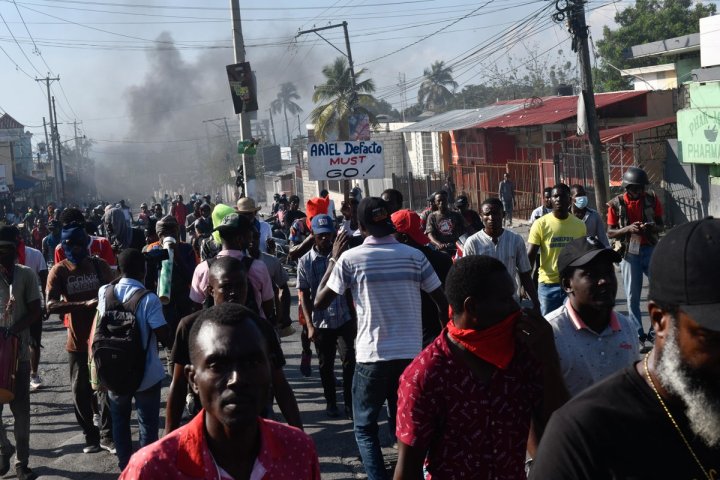 Manifestaciones el jueves 7 de marzo en las calles de Puerto Príncipe exigiendo la renuncia de Ariel Henry