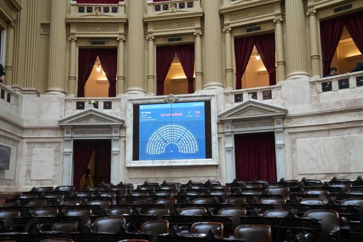 La sesión de este martes cayó por la ausencia de diputados de Unión por la Patria l Foto: HCDN