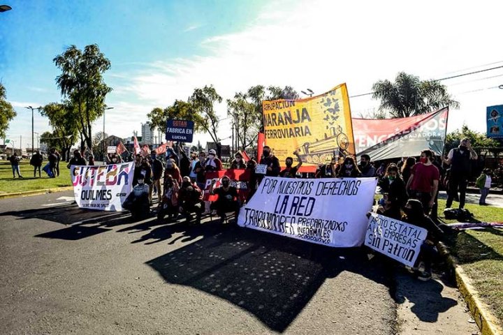 Delegación del Movimiento de Agrupaciones Clasistas (MAC) en la jornada