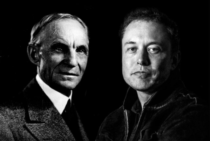 Henry Ford y Elon Musk. Imagen: Elise Swain/The Intercept