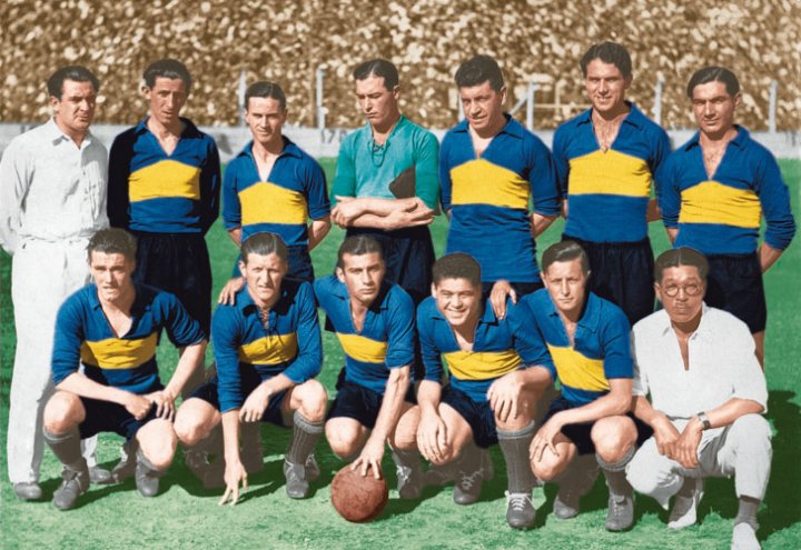 Boca en 1931, el primer equipo campeón de la era profesional.