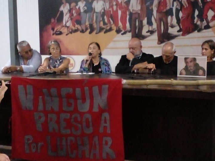 Foto: Conferencia de prensa realizada en marzo de 2023 en solidaridad con los perseguidos. La Izquierda Diario Uruguay.