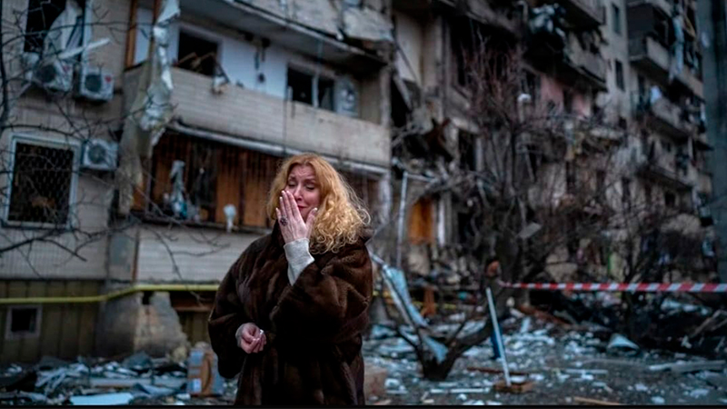 Kiev, Ucrania, 25 de febrero de 2022. Foto: AP/Emilio Morenatti